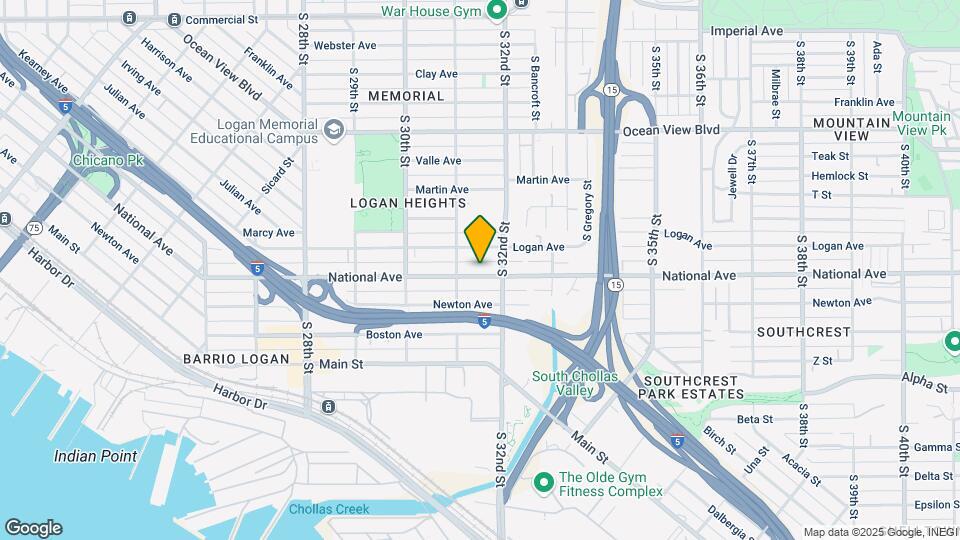 3136-3146 National Ave Mapa y Detalles de la Ubicación
