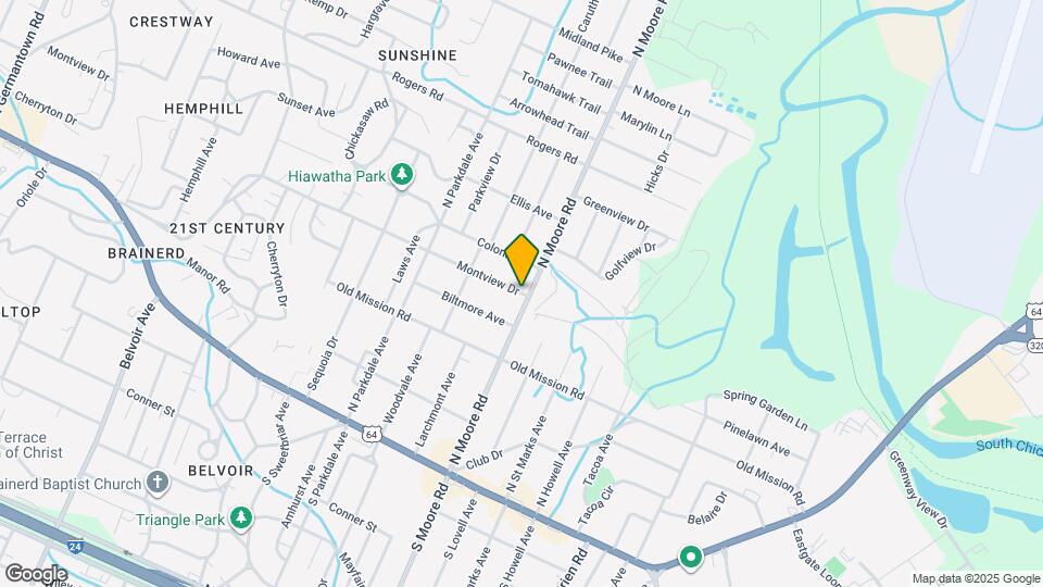 413 N Moore Rd Map and Location Details