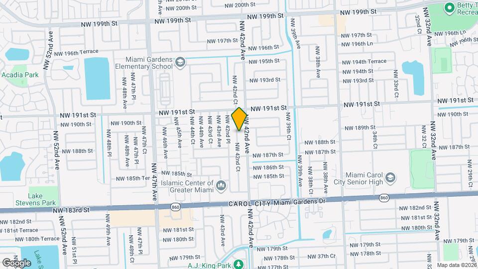 18831 NW 42nd Ct Map and Location Details