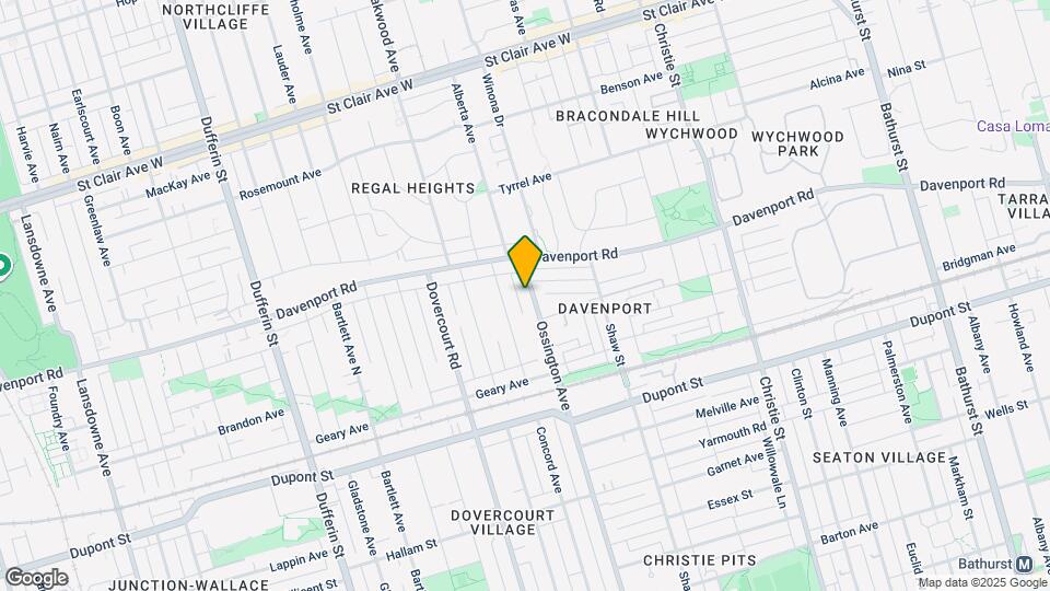 1190 Ossington Ave Map and Location Details