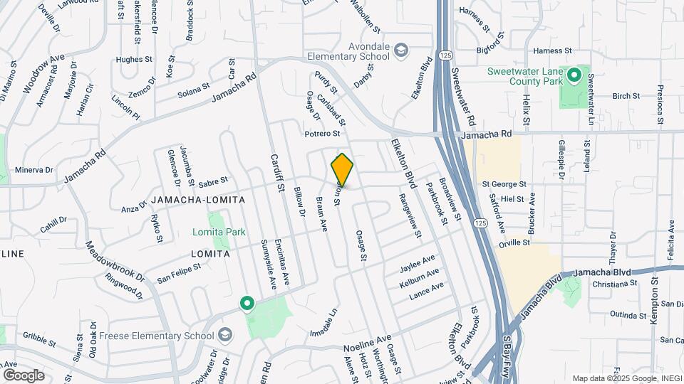 8687 San Vicente St Map and Location Details