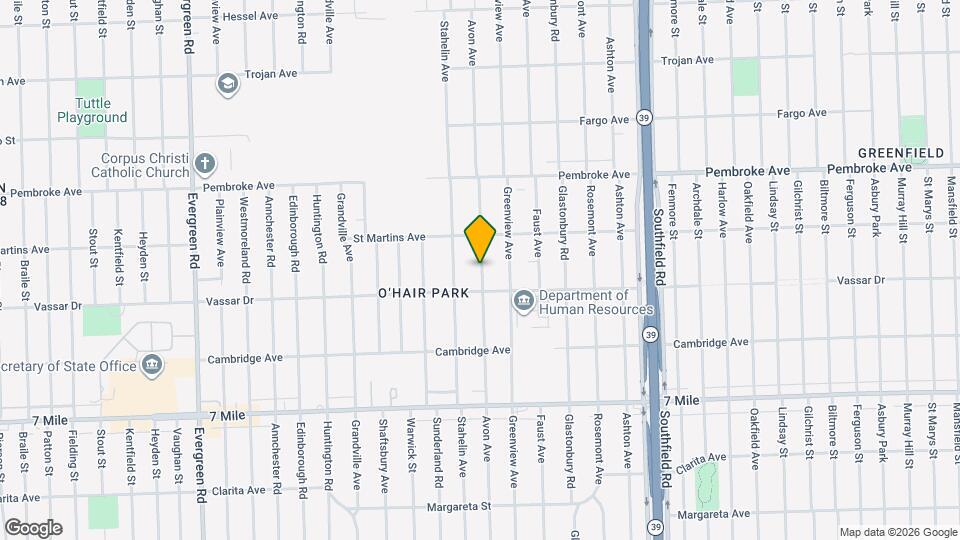 19445 Avon Ave Map and Location Details