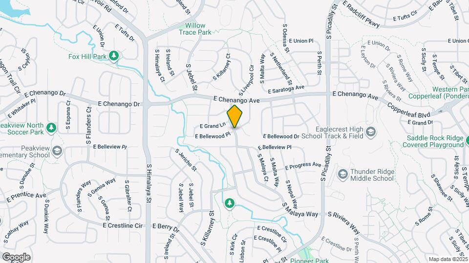 20981 E Bellewood Pl Map and Location Details
