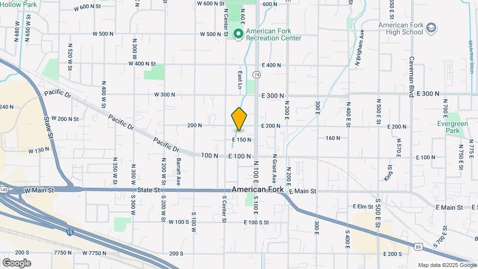 35 E 150 N Map and Location Details