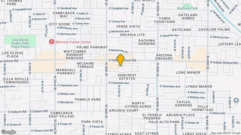 3707 E Amelia Ave Map and Location Details