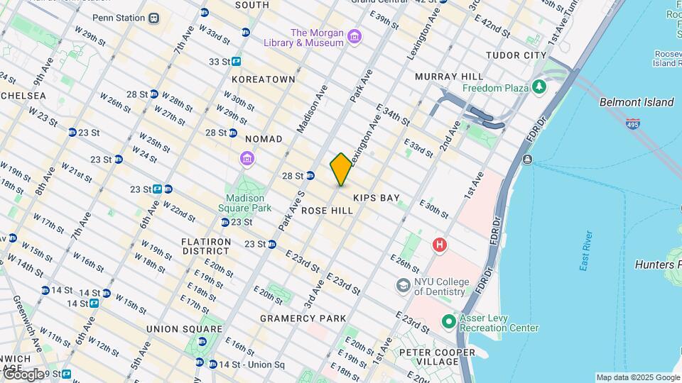 135 E 28th St Mapa y Detalles de la Ubicación