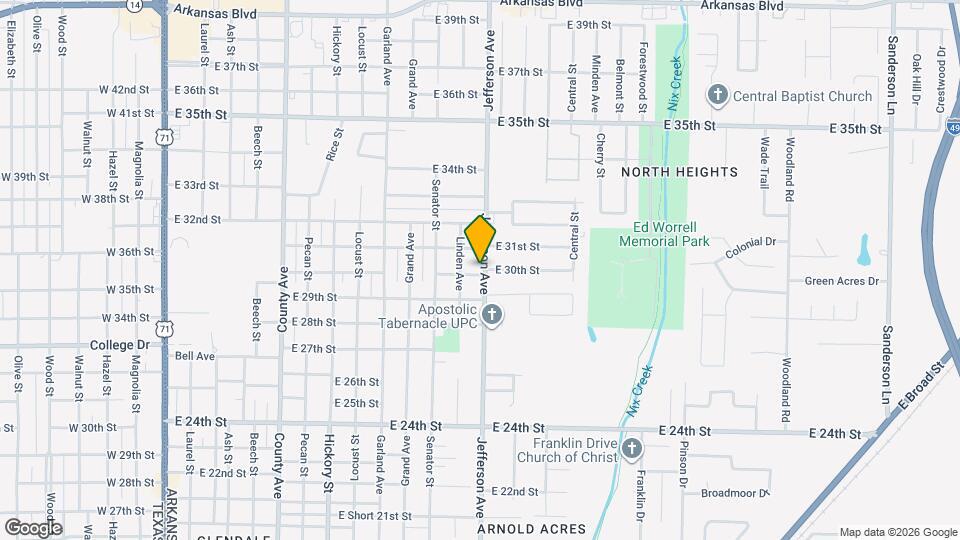 3001 Jefferson Ave Map and Location Details