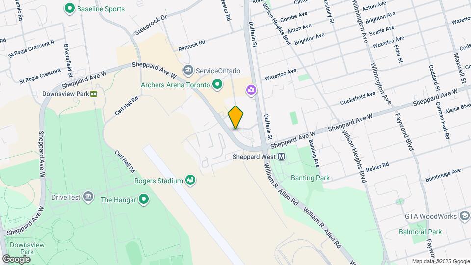 1100 Sheppard Av W Map and Location Details
