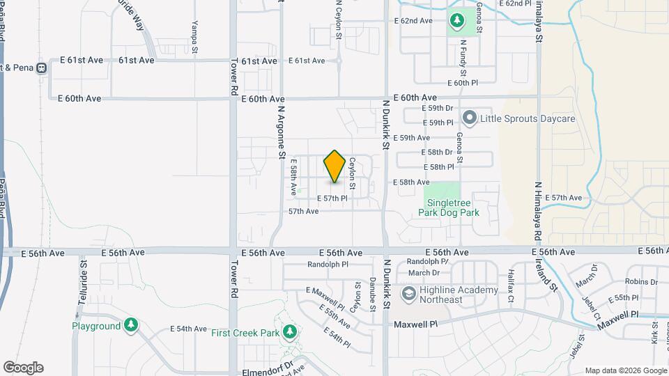 19047 E 57th Pl Map and Location Details