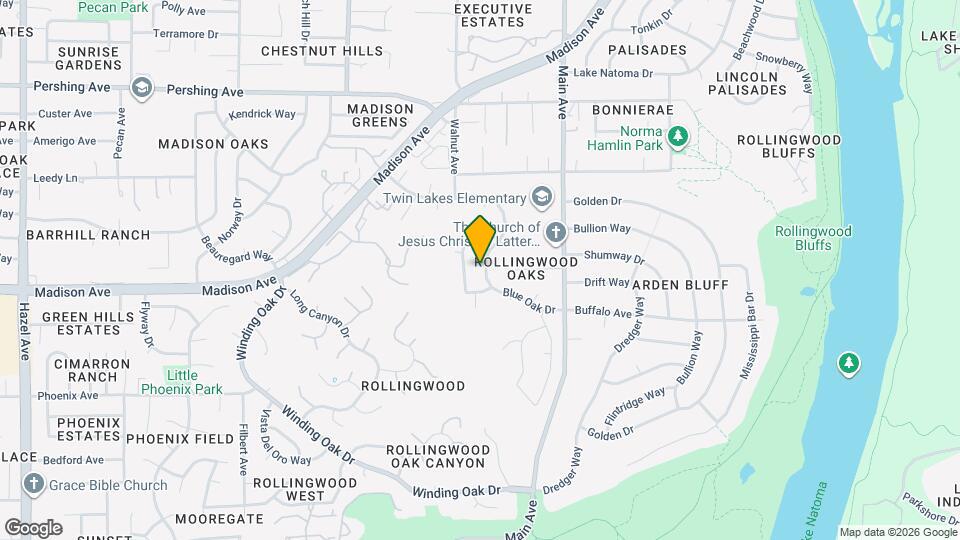 9348 Blue Oak Dr Mapa y Detalles de la Ubicación