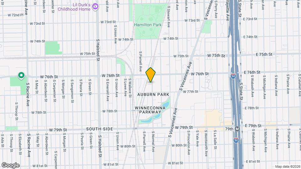 7626 S Normal Ave Map and Location Details