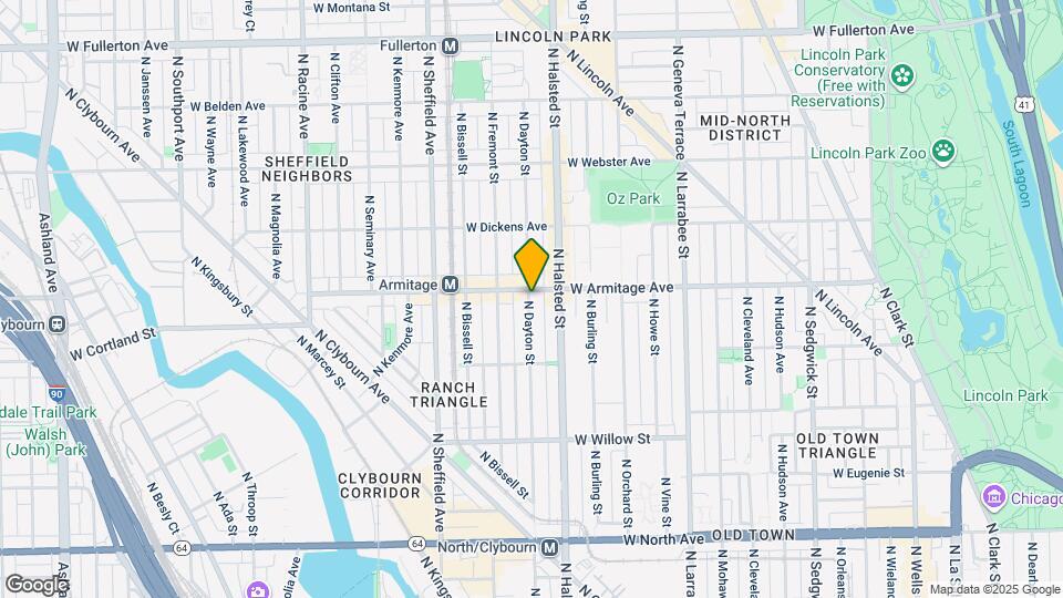 825 W Armitage Ave Map and Location Details