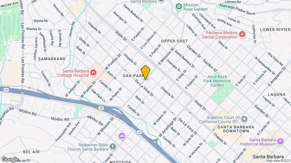 121 W Mission St Map and Location Details