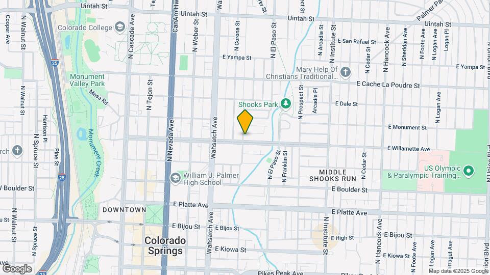 602 E Willamette Ave Map and Location Details