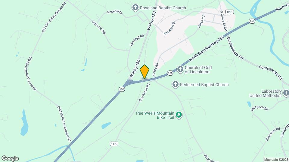1057 North Carolina Hwy 150 Mapa y Detalles de la Ubicación