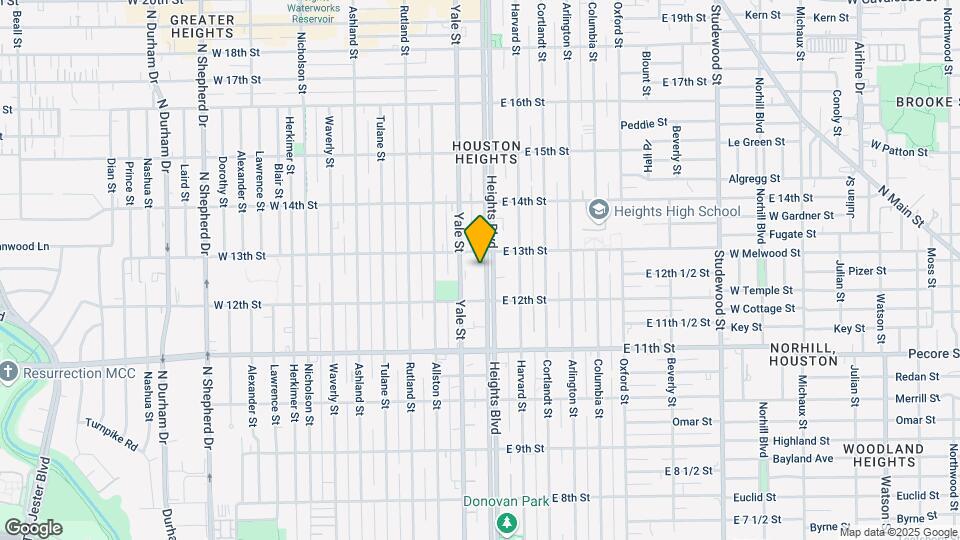 1229 Heights Blvd, Unit Unit B Map and Location Details
