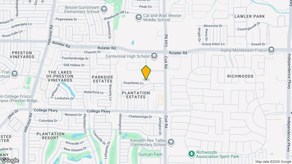 12214 Peachtree Ln Map and Location Details