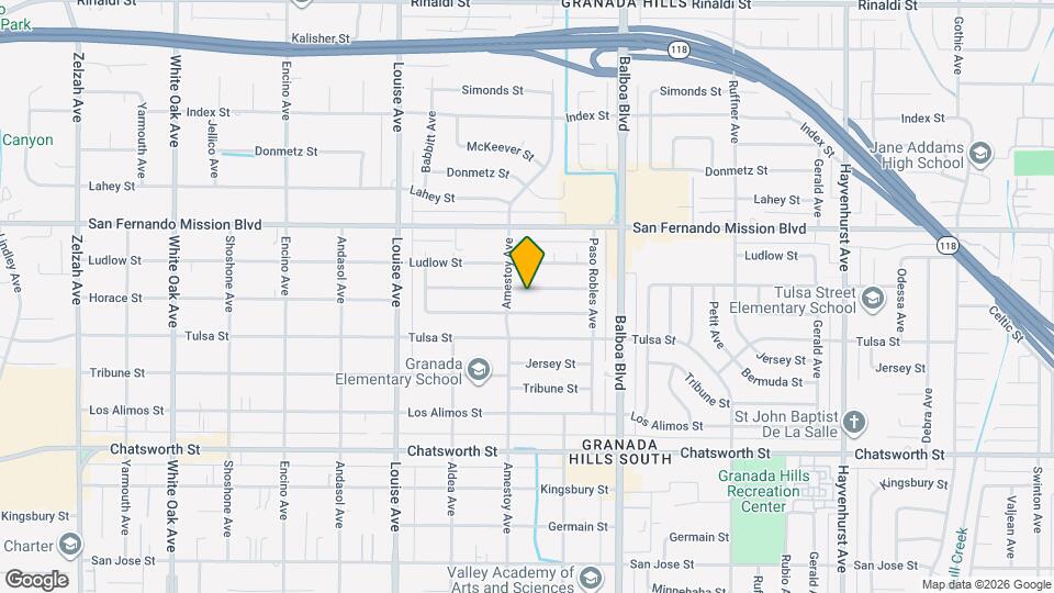 17124 Horace St Map and Location Details