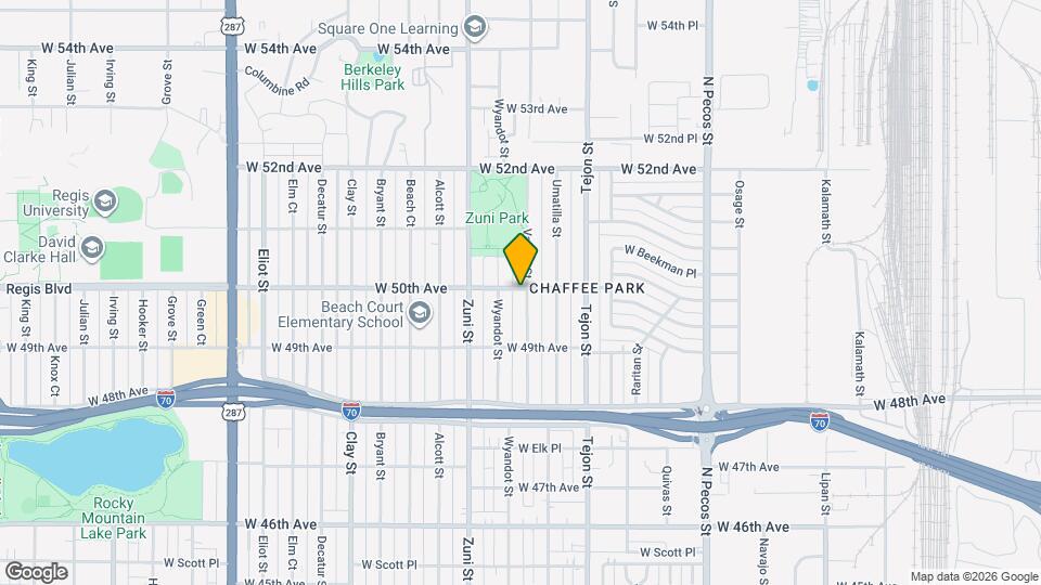 4995 Vallejo St Map and Location Details