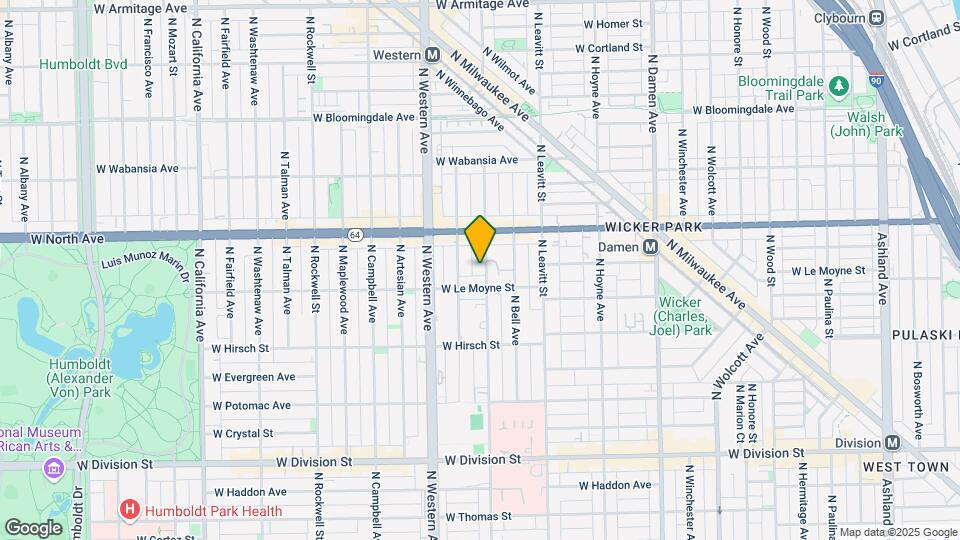 1518 N Oakley Blvd Map and Location Details