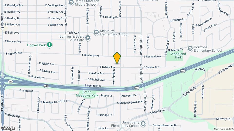 1306 E Sylvan Ave Map and Location Details