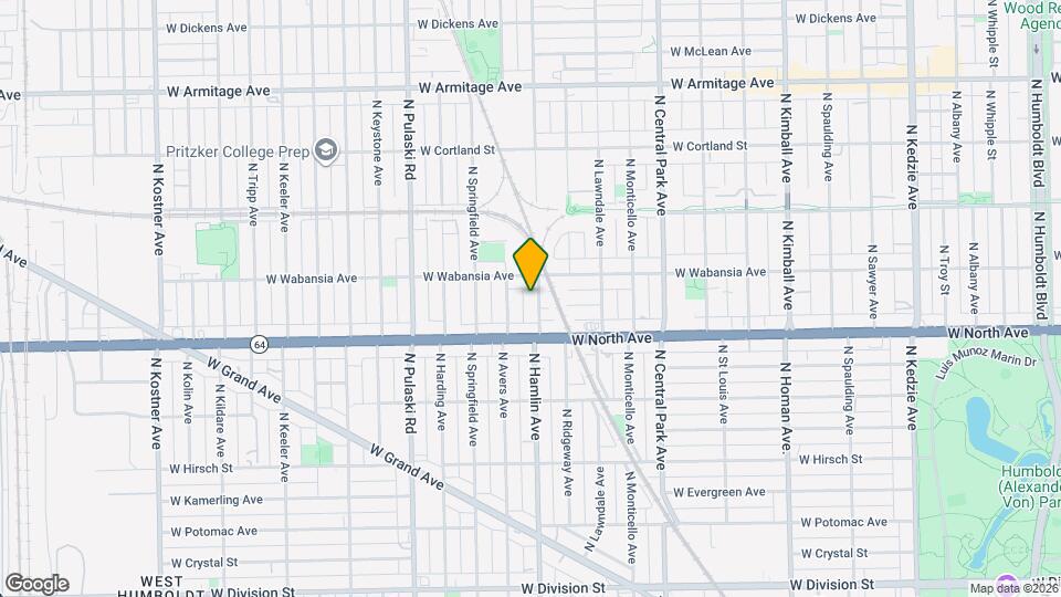 1638 N Hamlin Ave Map and Location Details