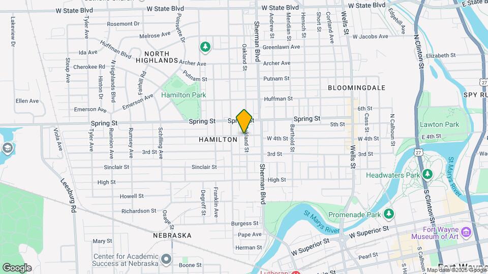 1437 Oakland St Map and Location Details