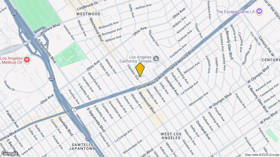 1760 Glendon Ave, Unit Glendon Map and Location Details