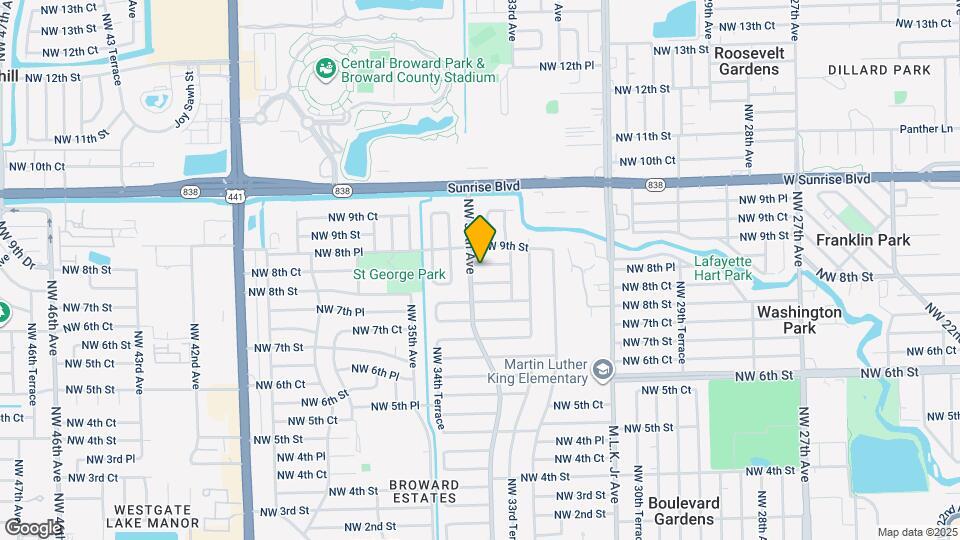 3380 NW 8th Pl Map and Location Details