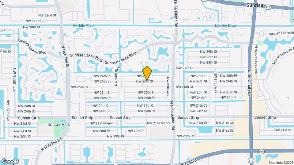 9162 NW 26th St Map and Location Details