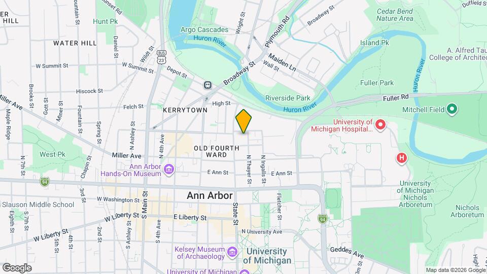 415 N Thayer St Map and Location Details