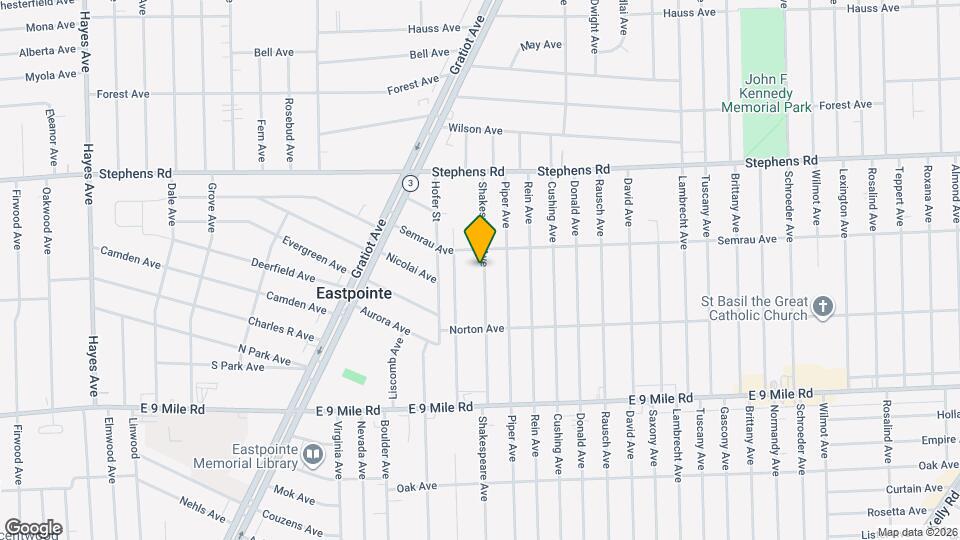 23135 Shakespeare Ave Mapa y Detalles de la Ubicación