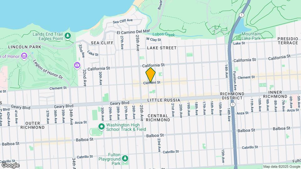 2247 Clement St Map and Location Details