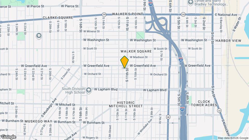 1425 S 11th St Map and Location Details