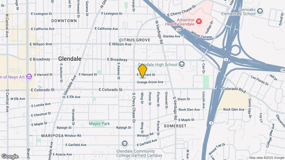 1231 Orange Grove Ave Map and Location Details