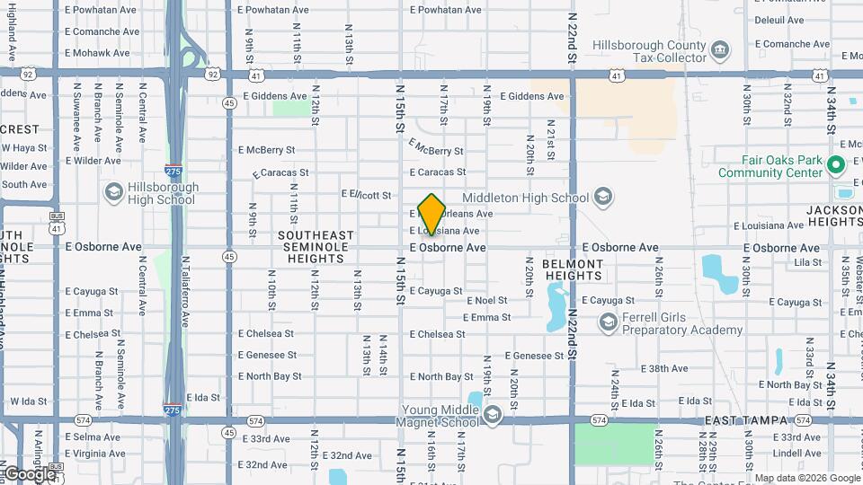 1606 E Osborne Ave Map and Location Details