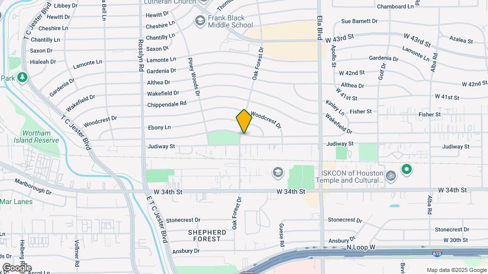3610 Oak Forest Dr Map and Location Details