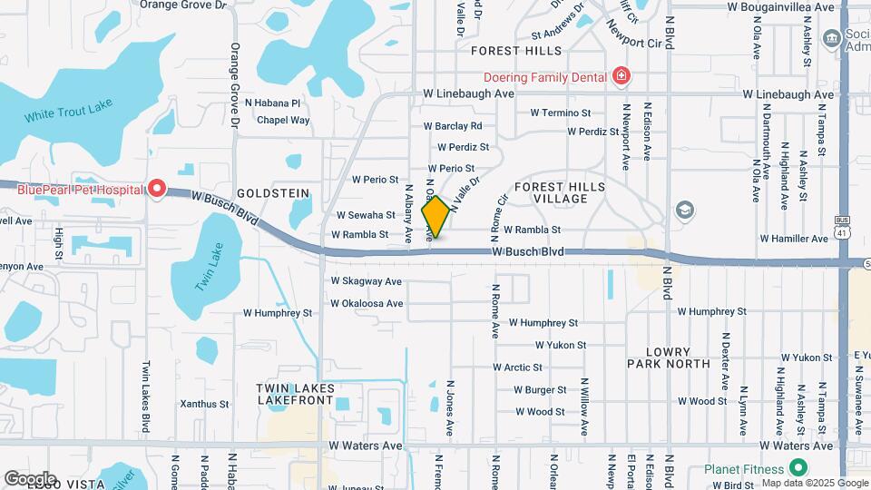 1909-1927 W Busch Blvd Mapa y Detalles de la Ubicación