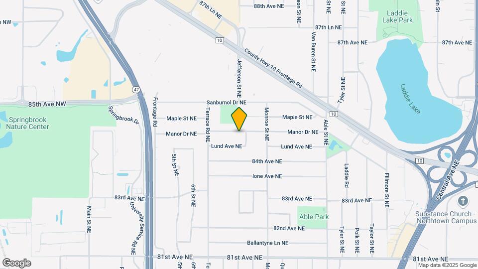 600 Manor Dr NE Map and Location Details