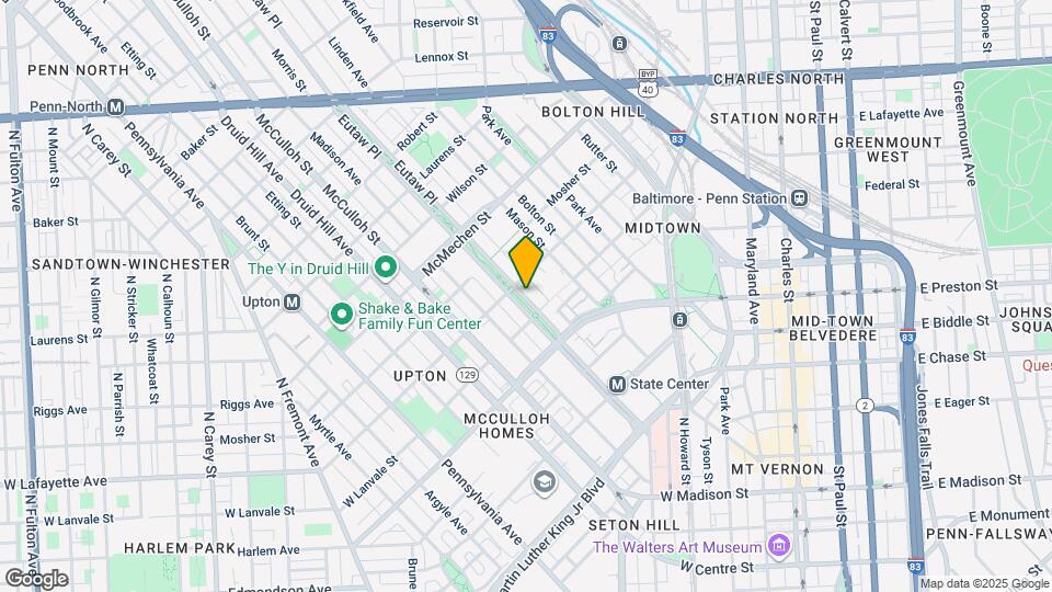1317 Eutaw Pl Map and Location Details