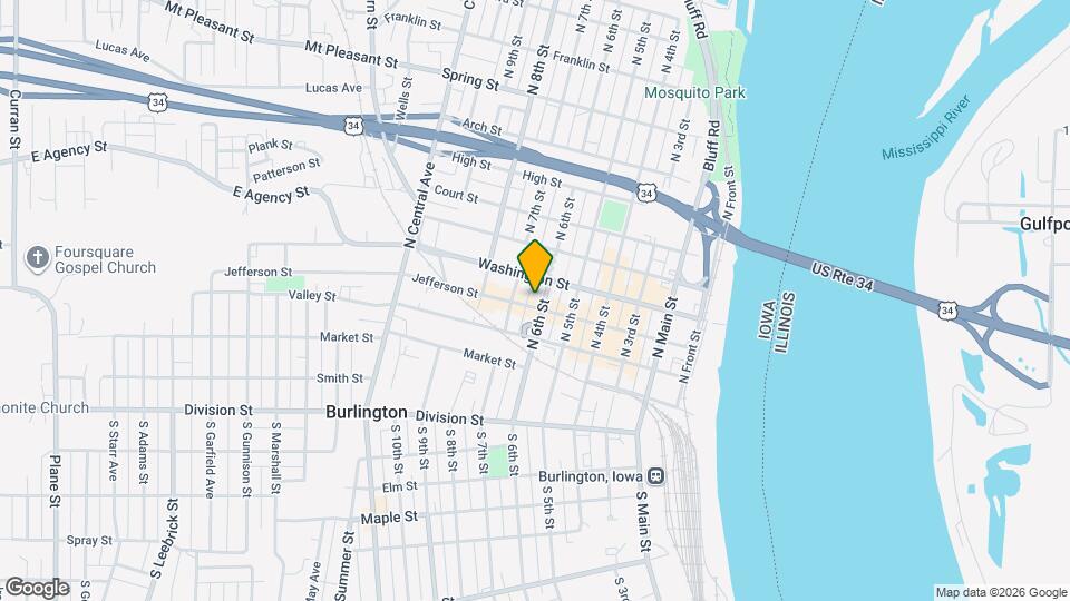 Dehner Lofts- Burlington, IA Map and Location Details