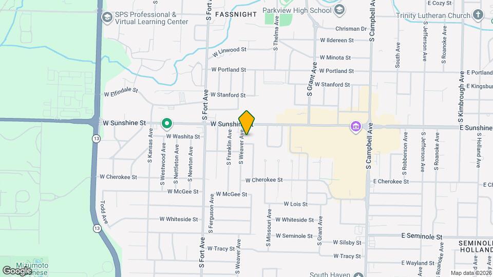 1033 W Washita St Map and Location Details