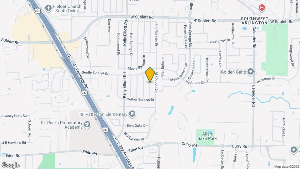 6320 Hidden Springs Dr Map and Location Details