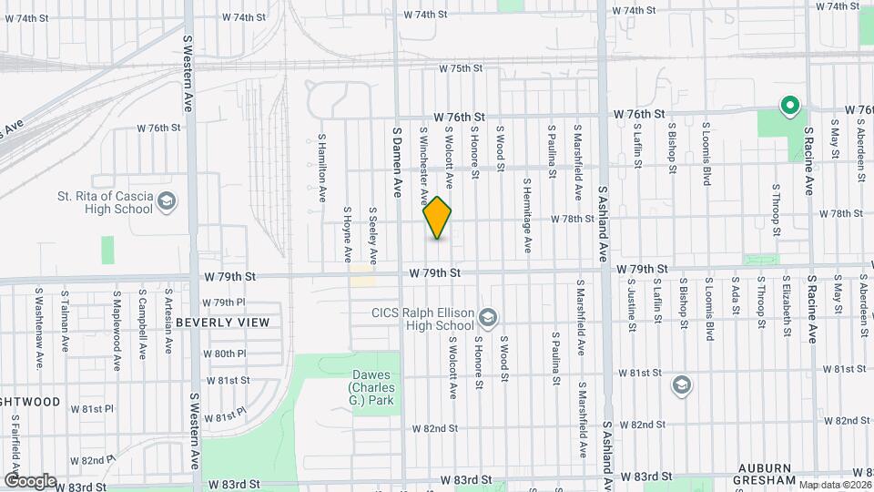 7827 S Winchester Ave Map and Location Details