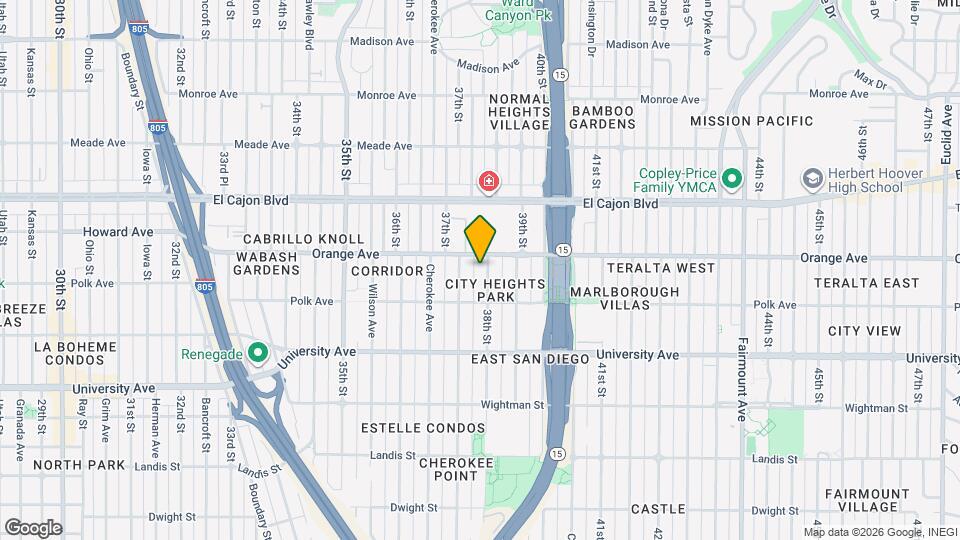 4162 38th St Map and Location Details