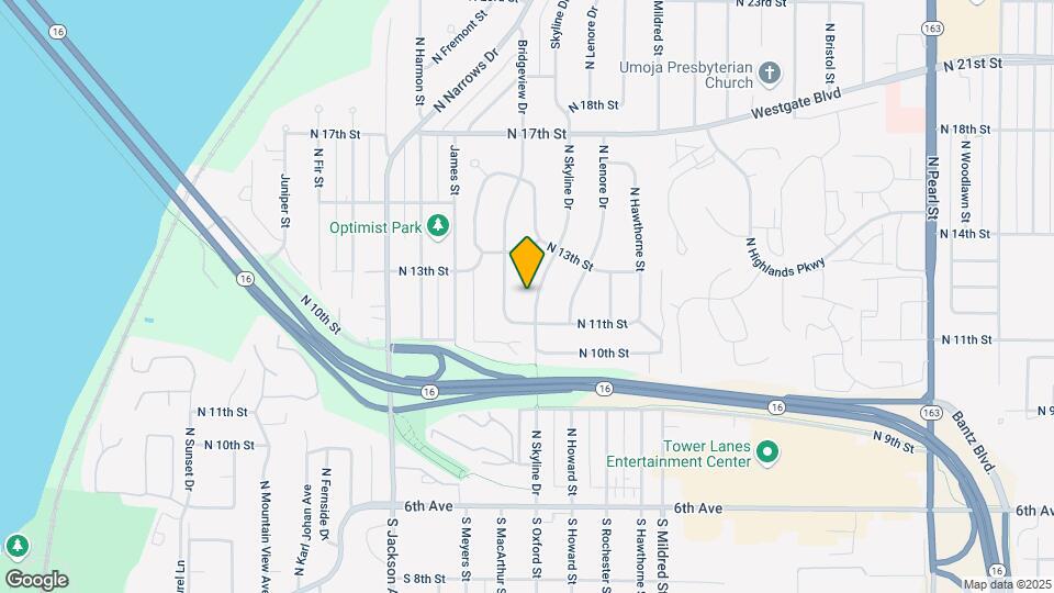 1116 N Skyline Dr Map and Location Details