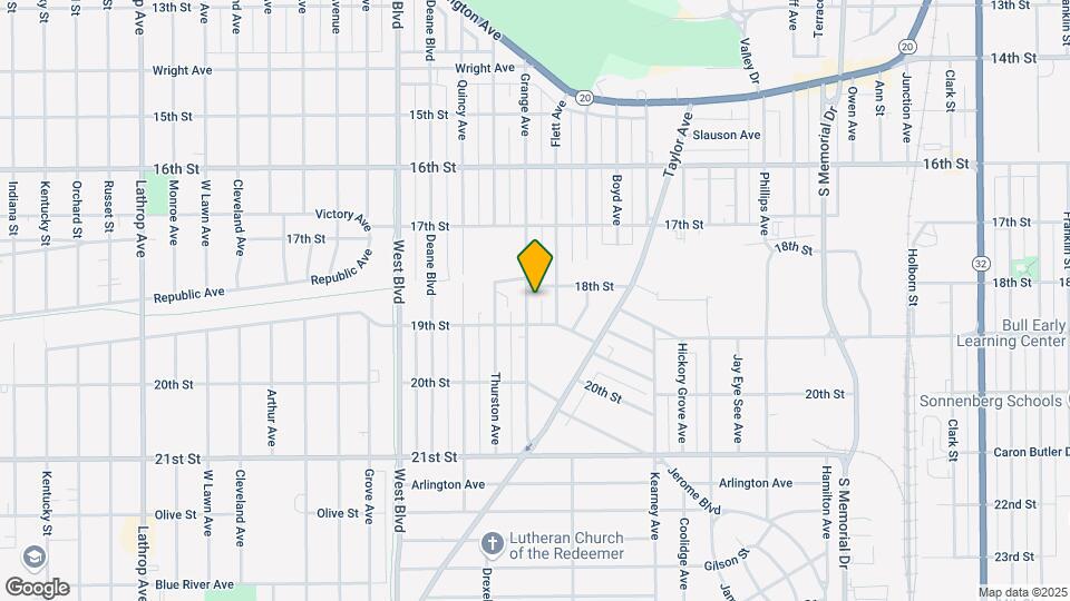 1813 Grange Ave Map and Location Details