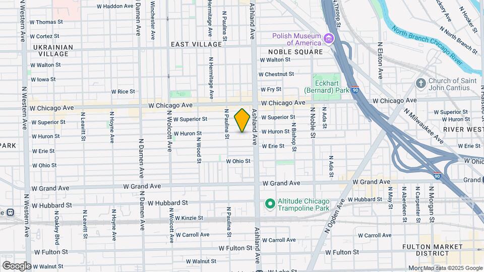 1629 W Huron St, Unit # 01R Map and Location Details