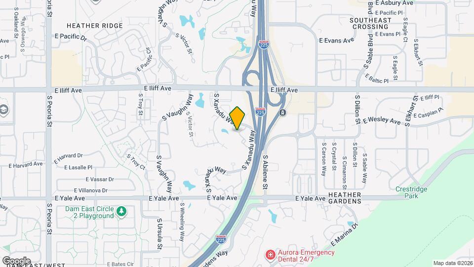 2439 S Xanadu Way Map and Location Details