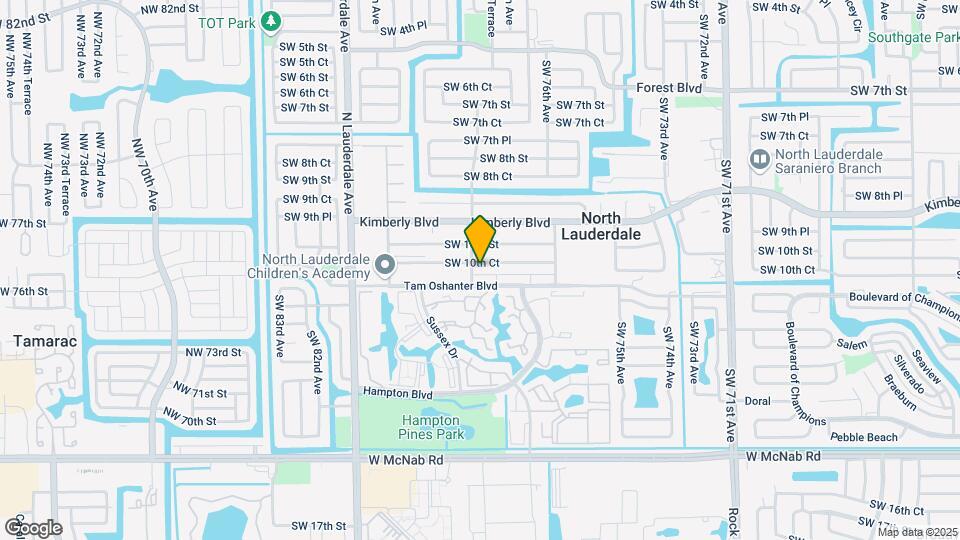 7750 SW 10th Ct Mapa y Detalles de la Ubicación